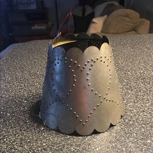 Farmhouse Vintage punched tin lamp shade
